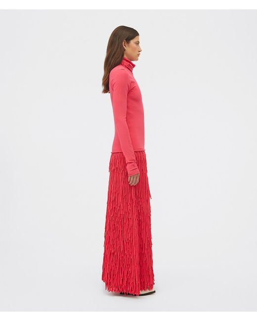 Bottega Veneta Pink Roll-Neck Long-Sleeve Top