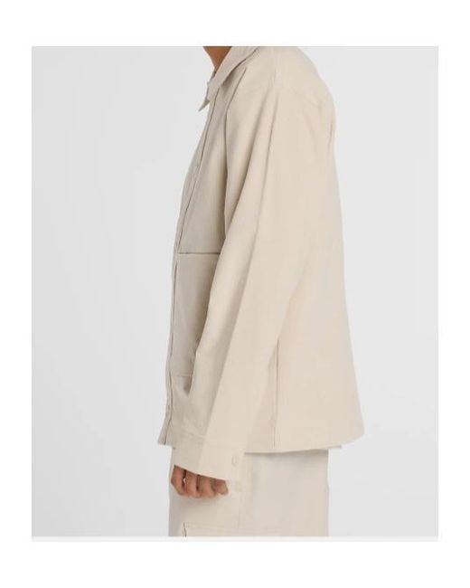 New Balance White Long-Sleeved Straight-Hem Shirt for men