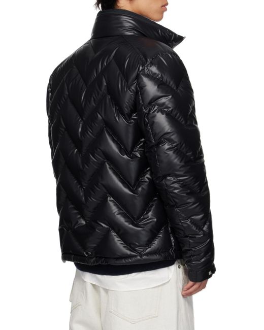 Moncler Black Logo Down Jacket for men