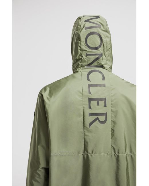 Moncler Green Granier Logo Patch Zip-Up Jacket for men