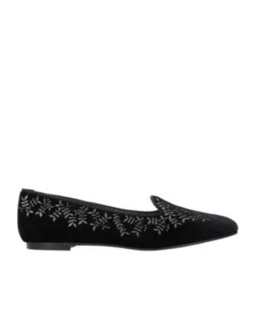 Castaner Black Round-Toe Flat Shoes
