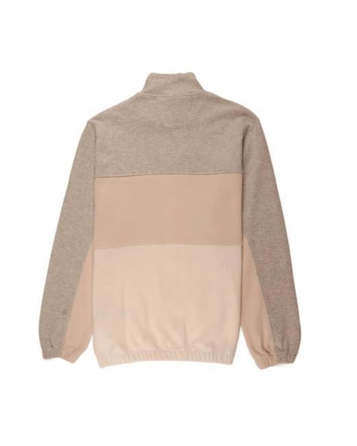 Eleventy Natural Panelled Zip Sweater for men