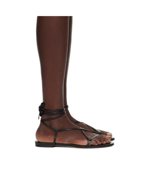 Aeyde Brown Penny Flat Sandals