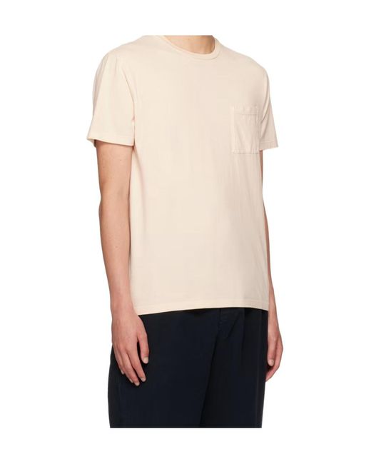 Barena White Round Neck Short Sleeve T-Shirt for men