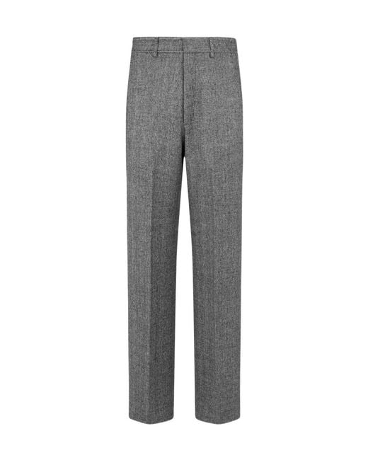 Tom Ford Gray Herringbone Casual Pants for men