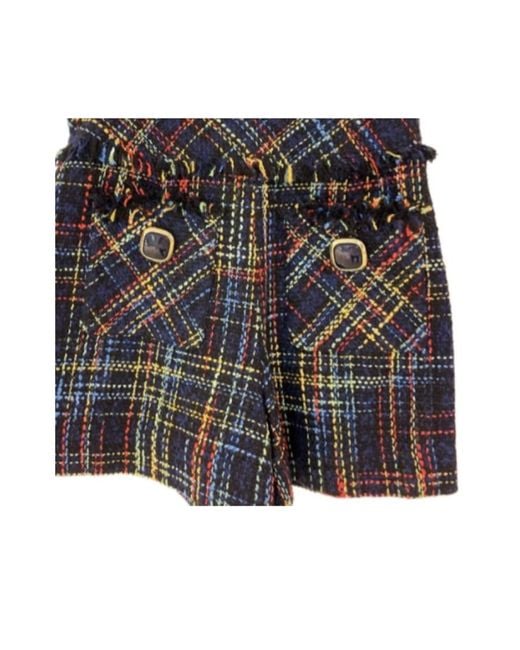 Edward Achour Paris Multicolor Tweed Shorts