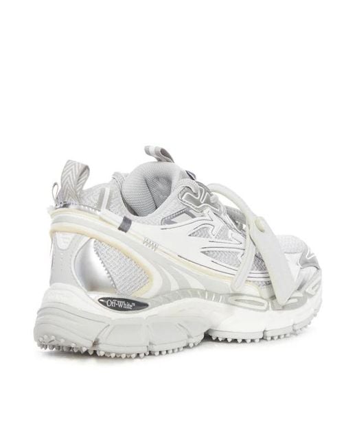 Off-White c/o Virgil Abloh White Leather-Tag Lace-Up Sneakers