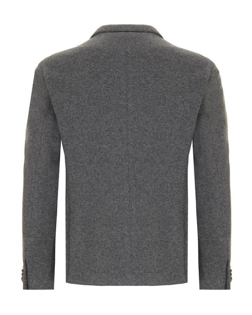 Boss Gray Single-Breasted Suit Jacket for men
