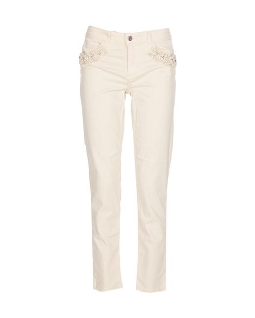 Liu Jo White Logo Jeans