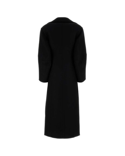 Blumarine Black Single-Breasted Coat