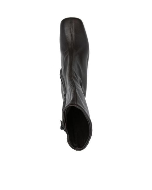 Dries Van Noten Black Wedge Heel Boots
