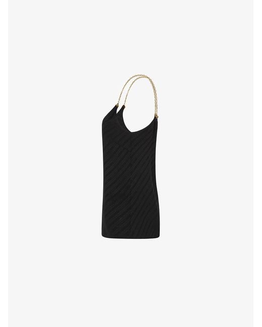 Givenchy Black Chain Strap Silk Camisole