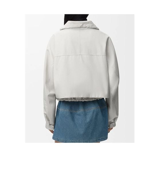 Loewe White Layered Drawstring-Hem Jacket