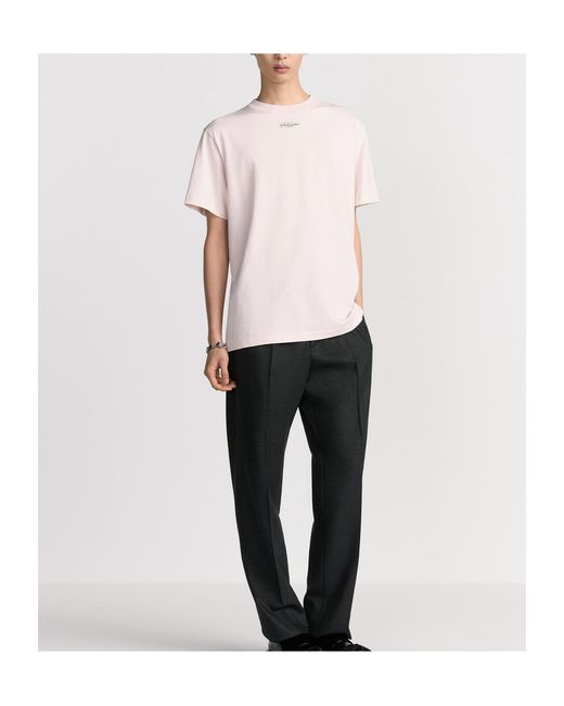 Dior Pink T-Shirt With Christian Paris Tag, Relaxed Fit for men