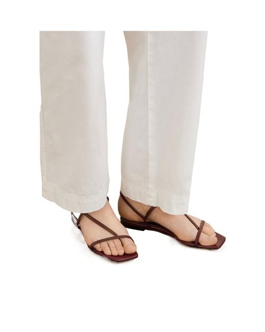 Aeyde Brown Thin-Strap Low-Heel Shoes
