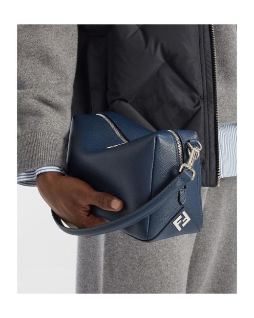 Fendi Blue Lui Medium Dark Leather Bag for men