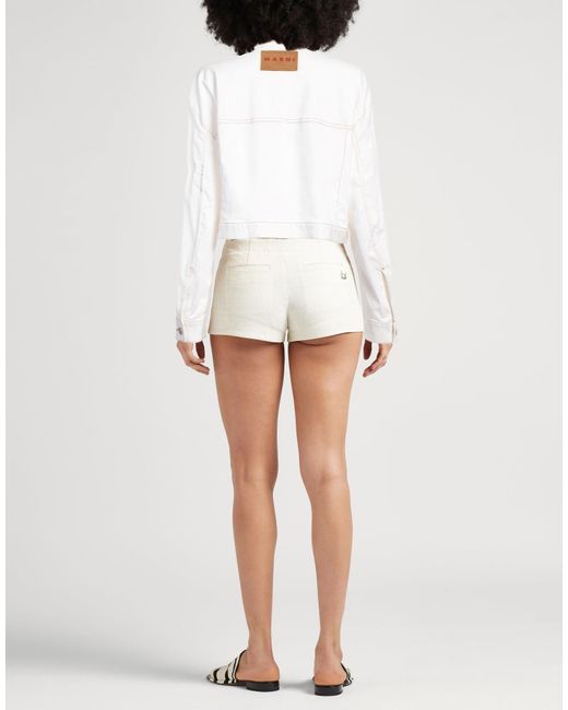 Marni White Embroidered Denim Jacket