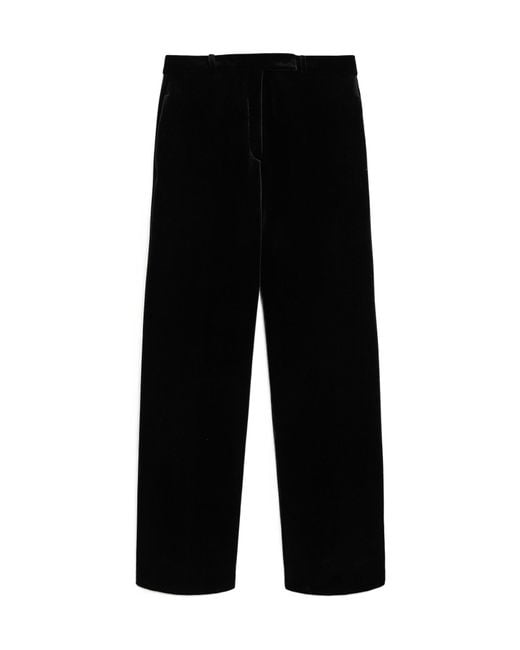 Sportmax Black Mid-Rise Straight Leg Trousers