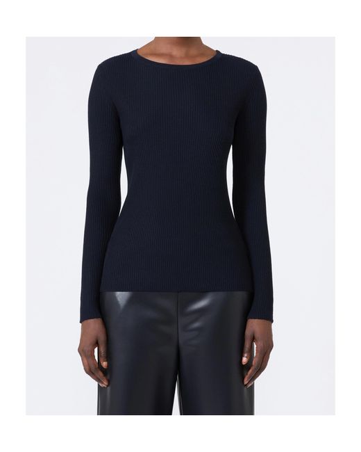Max Mara Blue Long-Sleeved Knitwear