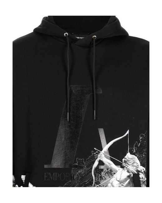 Emporio Armani Black Print Sweater for men