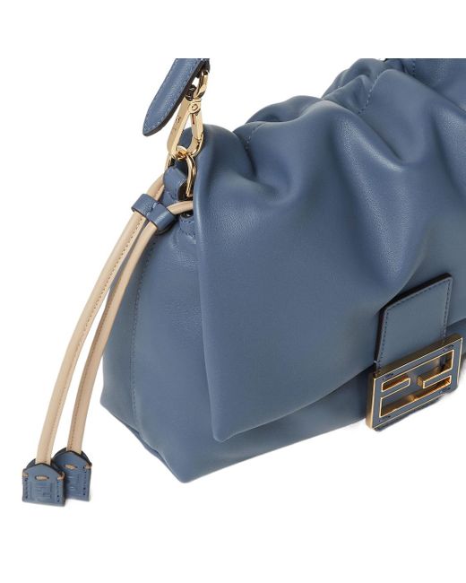 Fendi Mamma Baguette Medium Crossbody Bag in Blue | Lyst