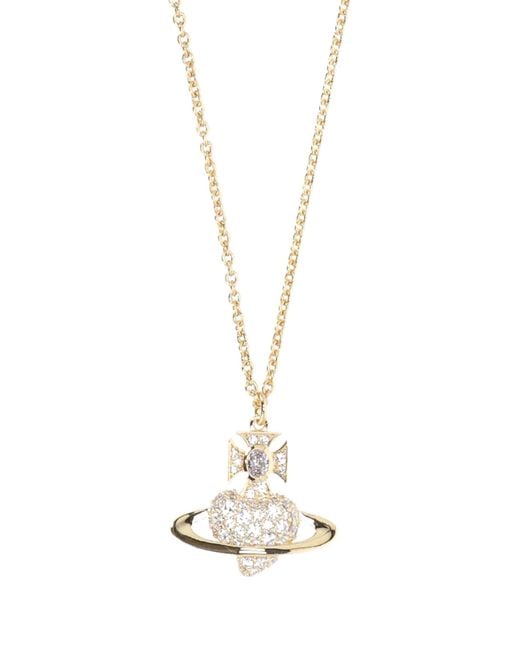 Vivienne Westwood White Agnatha Bas Relief Pendant Necklace