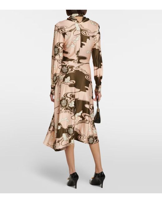 Jil Sander Natural Printed Midi Dress