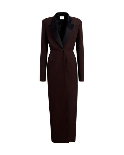 Khaite Black Bellow Single-Breasted Long Coat