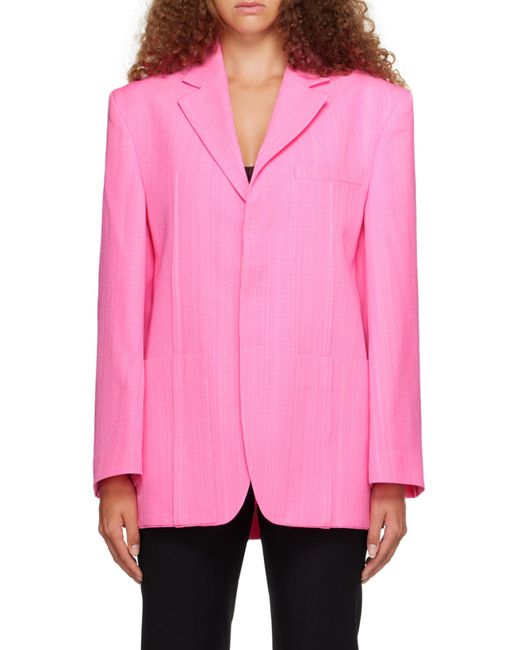 Jacquemus Pink Square Long-Sleeved Jacket