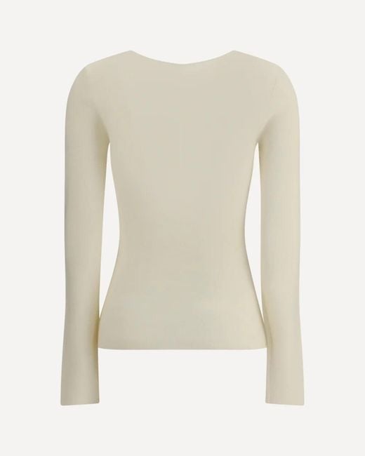 Totême Natural Totême Long-Sleeve Scoop Neck Jumper