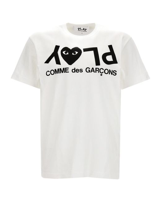 COMME DES GARÇONS PLAY White Item O-Neck Short-Sleeved T-Shirt for men