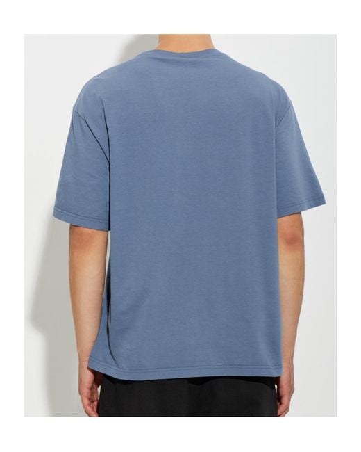 Etro Blue Pegasus-Print T-Shirt for men