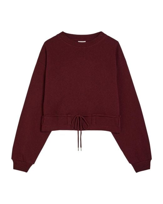 Dries Van Noten Purple Hasterfiela Drawstring Cotton Sweatshirt
