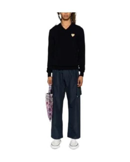 COMME DES GARÇONS PLAY Black Heart Applique Hoodie for men