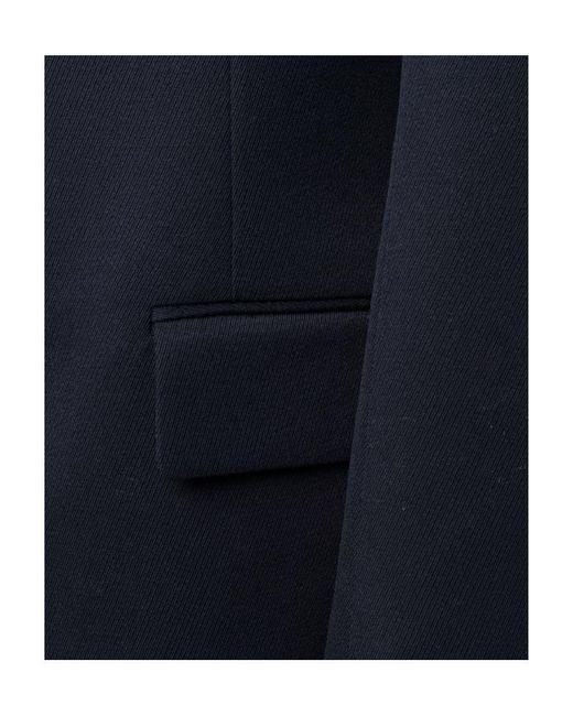 Maison Margiela Blue Collarless Single Breasted Coat for men