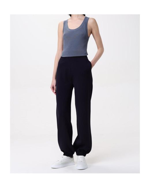 Max Mara Blue High Waist Straight Leg Trousers