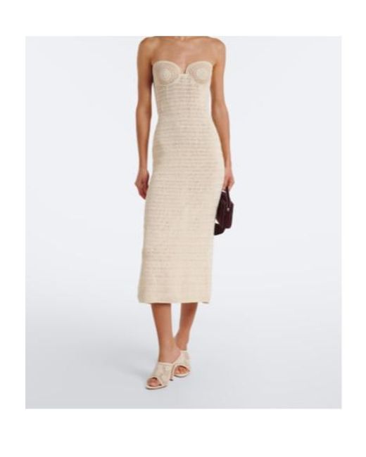 Magda Butrym Natural Crochet Cotton Corset Dress