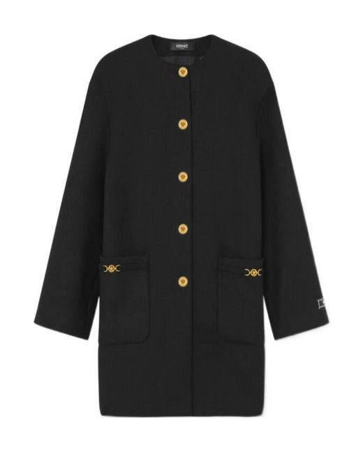 Versace Black La Medusa '95 Coat