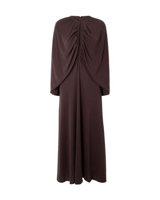 Johanna Ortiz Purple Satin-Jersey Midi Dress