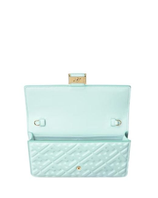 Fendi Green Baguette Ff Embossed Chained Wallet