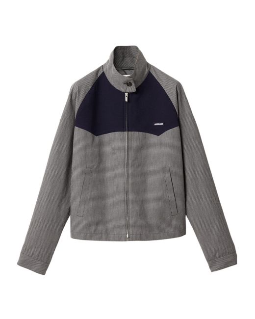 Miu Miu Gray Gingham Check Blouson Jacket