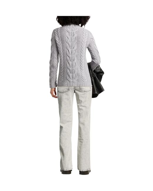 Isabel Marant Gray Straight-Leg Jeans
