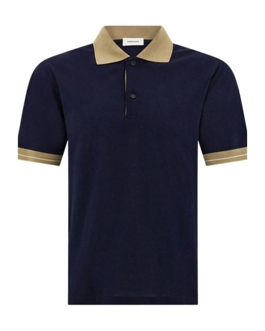 Ferragamo Blue Ferragamo Short Sleeve Polo Shirt for men