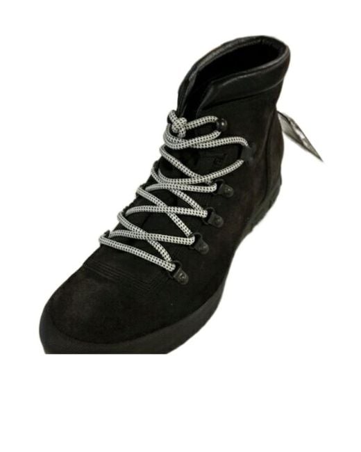 Emporio Armani Black Logo Tied With High-Top Casual Sneakers for men