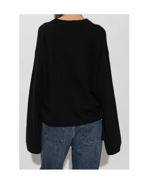 Ganni Black Wool Mix Jumper