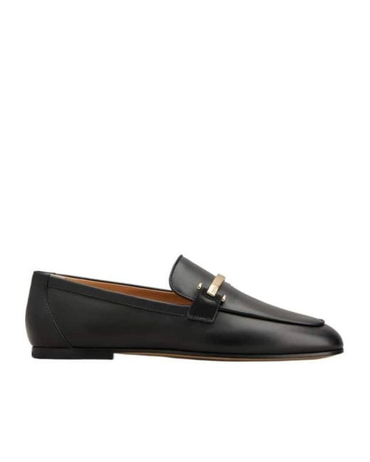 Tod's Black Clamp Detailed Slip-On Loafers