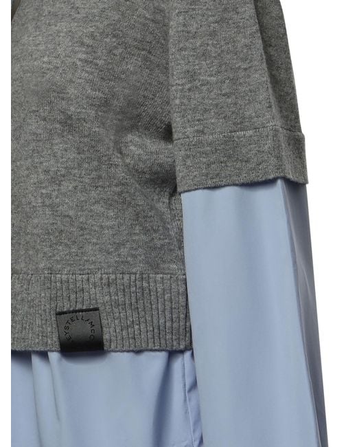 Stella McCartney Gray Layered Long Sleeved Cardigan