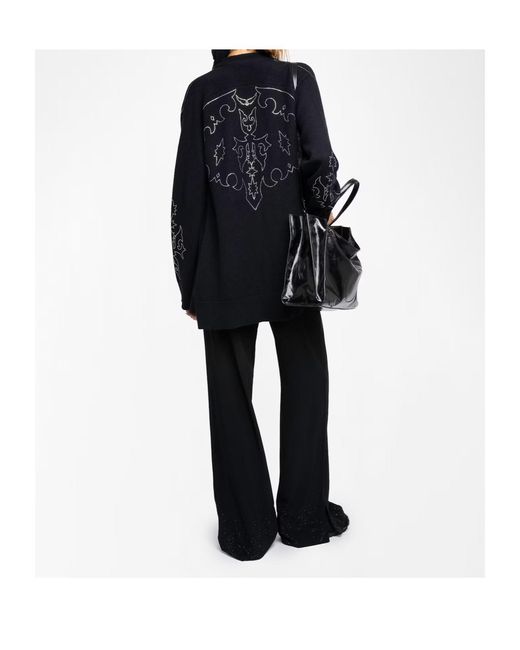 Zadig & Voltaire Black Salomy Cashmere Cardigan