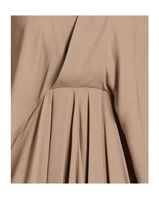 Rick Owens Natural Solid-Color V-Neck Dress