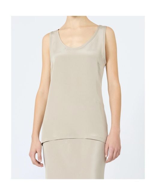 Max Mara Natural Scoop Neck Sleeveless Tank Top